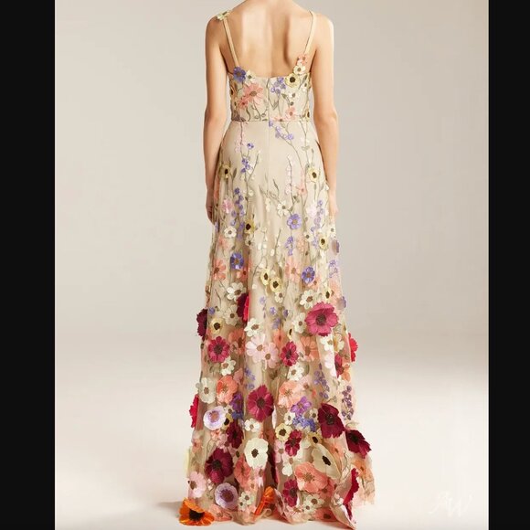 NWOT Beautiful Floral Dress from AW Bridal - Picture 3 of 16
